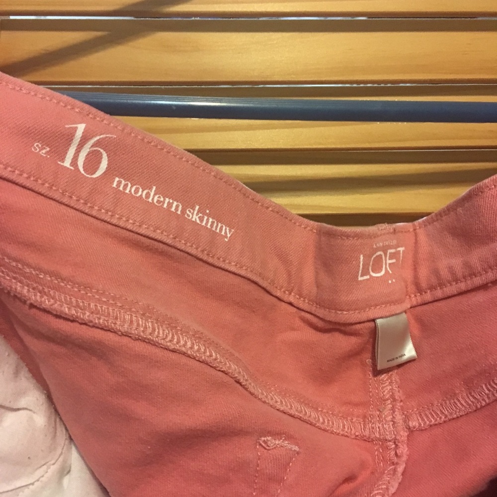 Loft modern skinny peach 16